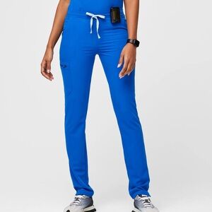 Figs Yola Skinny Scrub Pants Royal Blue L P